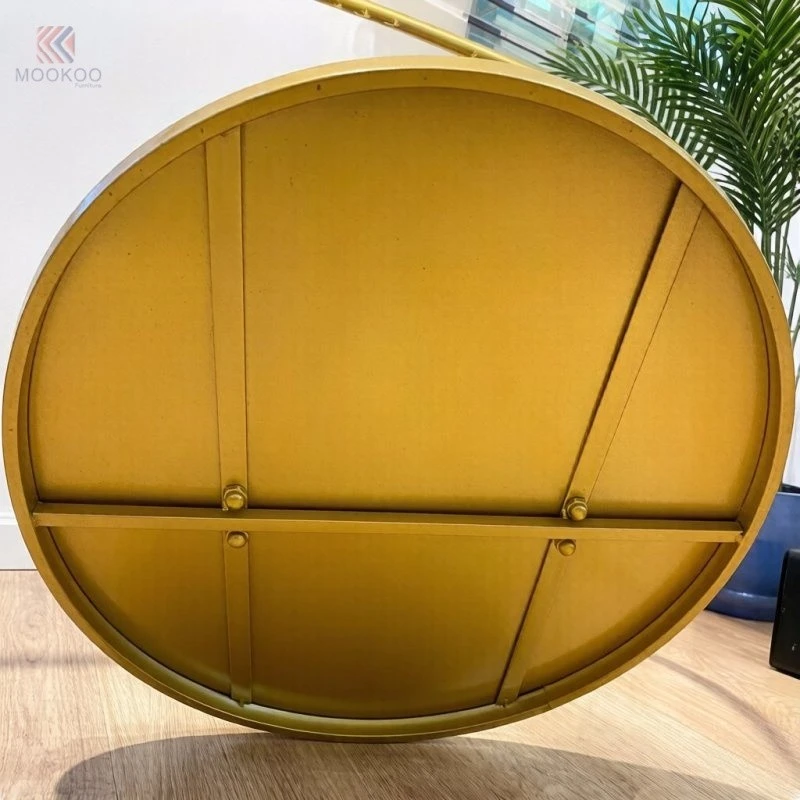 Gold Metal Rotating Half Moon Garment Display Stand With Varnish Finish Floor Standing Hanging Rail For Boutique Retail Shops manufacturers
