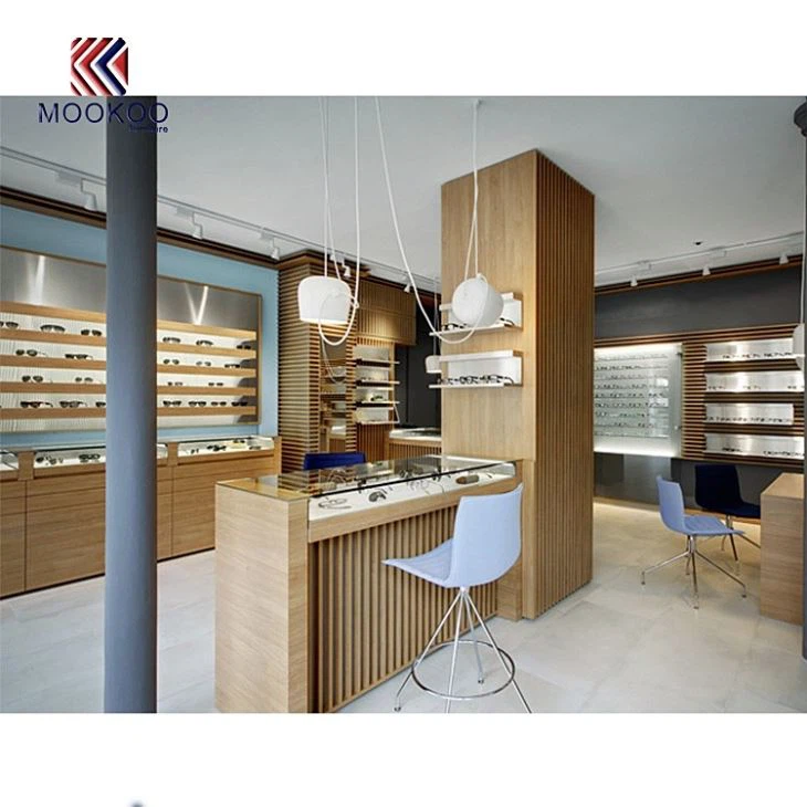 Optical Shop Interior Decoration Display Wall Showcase Design