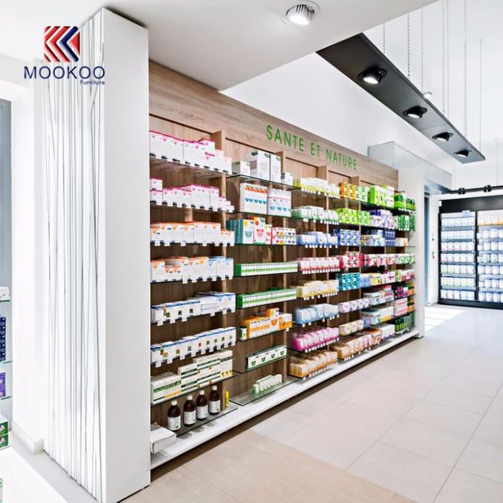 Modern European Style Customized Pharmacy Shop Display