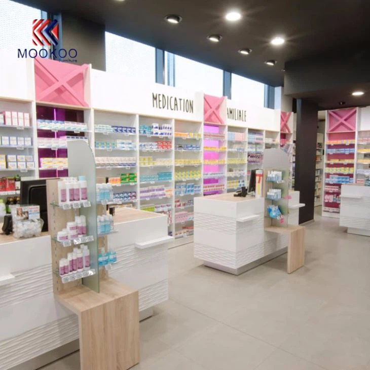 Modern Style Customized Pharmacy Shop Display Furniture