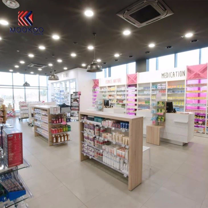 Modern Style Customized Pharmacy Shop Display Furniture