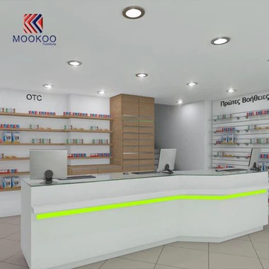 Goede kwaliteit Aangepaste apotheek winkel interieur Display