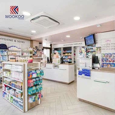Vitrine in moderne stijl voor apotheken
