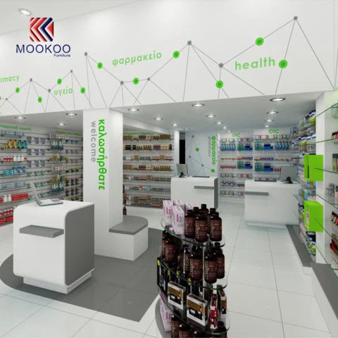 Apotheek vitrinekast voor Farmacia Shop Sale