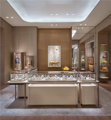 Nieuwe Cartier-showroommeubels