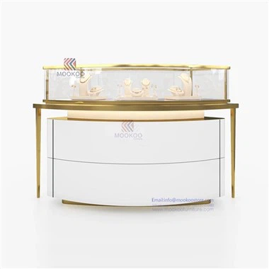 Halfronde Cartier sieradenvitrine